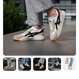 On Lightweight Athletic Sneakers for Women - Beige/Black